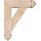 Ekena Millwork Traditional Arts and Crafts Smooth Bracket w/ Offset Brace, Douglas Fir, 5 1/2"W x 16"D x 20"H BKT0604X16X20TRA03SDF - alternate 4
